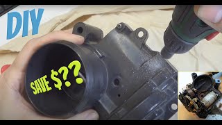 How To THROTTLE valve BODY clean INSIDE electronic PARTS? SAVE $$$