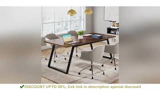 ✅Tribesigns 63 Inch Executive Office Desk, Large Computer Desk with Thickened Frame, Modern