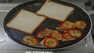 TOMATO EGG OMELETTE SANDWICH | EGG SANDWICH RECIPE | TOASTED BREAD WITH EGG OMELETTE | HE COOKING