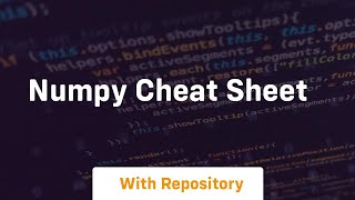 numpy cheat sheet