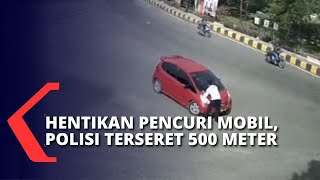 Polisi Terseret 500 Meter saat Coba Hadang Pencuri Mobil di Mapolres Jeneponto