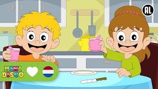 OP DE TAFEL | Kinderliedjes | Liedjes voor Peuters en Kleuters | Minidisco