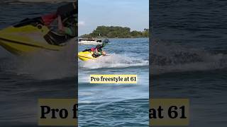 61 years old and still throwing down freestyle stunts! Jet ski ran perfect today—watch this trick!