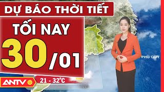 Dự báo thời tiết tối ngày 30/1: Miền Bắc rét đậm rét hại về đêm, Nam Bộ tạnh ráo, mưa rải rác | ANTV