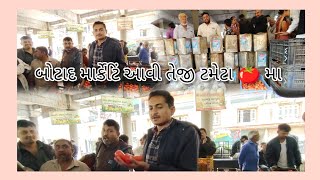 બોટાદ માર્કેટિં ટમેટા 🍅 ના ભાવ જાણો આજના આ વિડીયો માં/11/01/2025#બોટાદ #મરચા