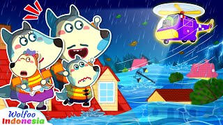 Banjir akan datang! | Tips Keamanan Untuk Anak-anak | Kartun Anak |  @wolfooindonesia