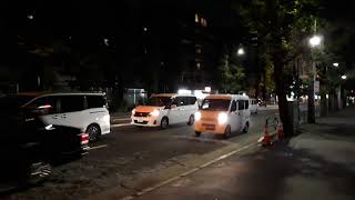 夜の青梅街道：東京メトロ丸ノ内線東高円寺駅～阿部歯科医院～103街区・ストライク・とんきち～満州王～松月庵～高円寺陸橋・環七（往復：蚕糸の森公園）：東京都杉並区高円寺南20210620 204904