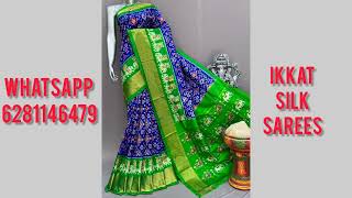 Pochampally Handloom Ikkat pattu sarees 💥 WhatsApp 6281146479