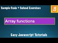 Javascript Course Lessons - #9 - Array functions - find, findIndex, filter, sort, join, spread