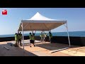 gl events dubai tour 2016 tent build up