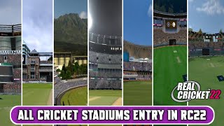 All Cricket Stadiums Entry in Real Cricket 22 || Real Cricket 22 Stadiums || Rc22 Stadiums