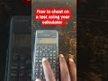 How to cheat on test using your calculator #viral #shorts