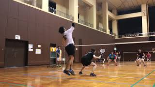 清水・常岡  第4回 minton 団体戦 B決勝 MIXダブルス