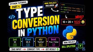 Learn Type Conversion in Python | Beginner Friendly