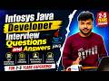 Infosys 2 to 5 years Java interview experience || Java Spring Boot interview questions with answers 