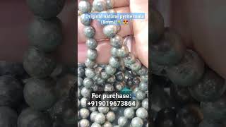 Original natural pyrite stones mala 8mm size available!✨😍#gemstone,#pyritemala,#pyritebeads,#pyrite