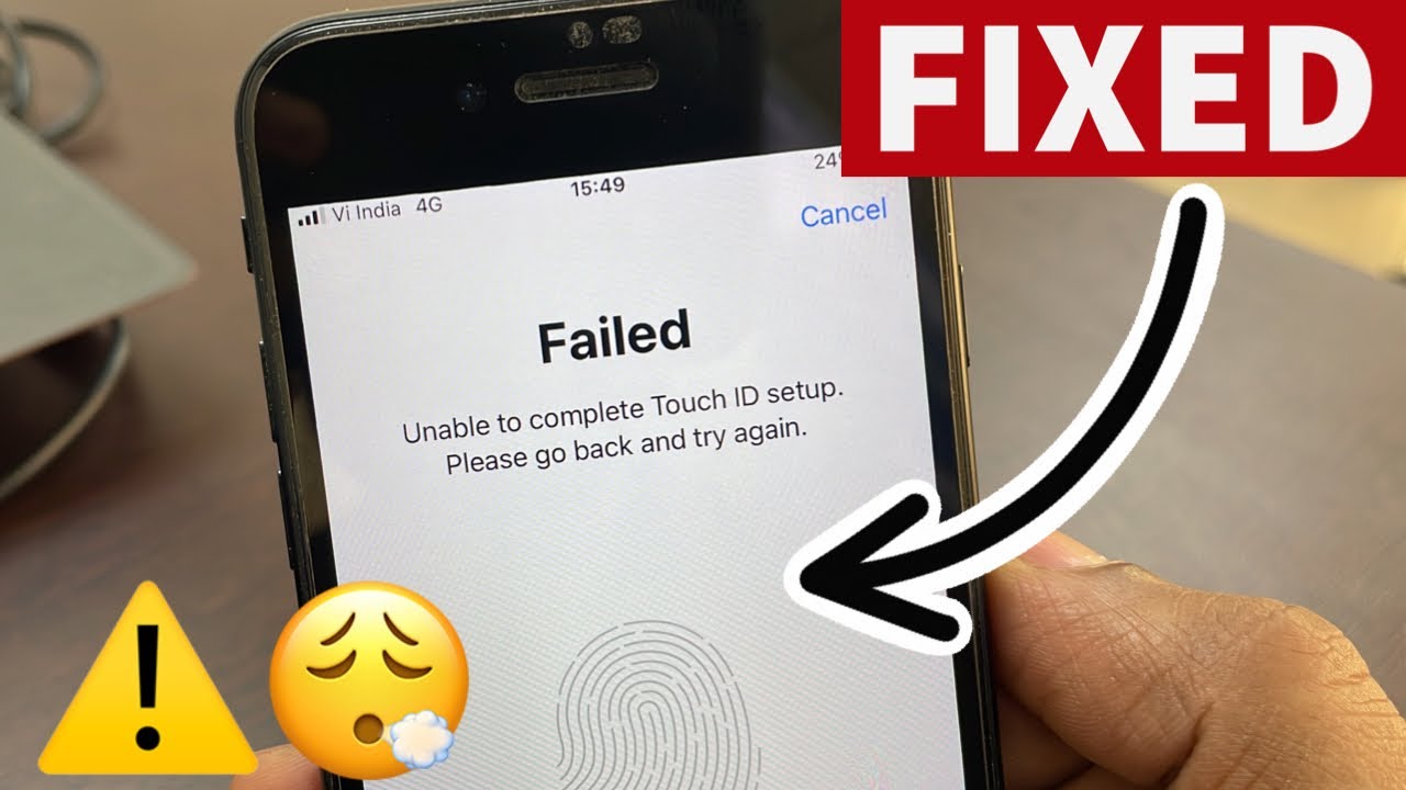 Unable To Complete Touch ID Setup, Please Go Back And Try Again - Fixed ...