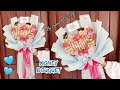 Buket Uang Model Terbaru | Buket Uang Bentuk Love | DIY MONEY BOUQUET