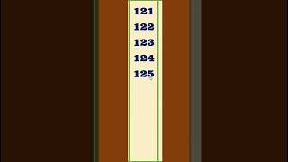 Counting Numbers 121 to 130 ( Vertical Video )