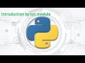 38.Complete Python Basics for Automation - Introduction to Python sys module