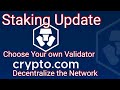 Crypto.com Defi Wallet Software Upgrade Enables to Change CRO Staking Validator - Live