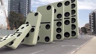 Domino effect - efecto domino - efeito domino.