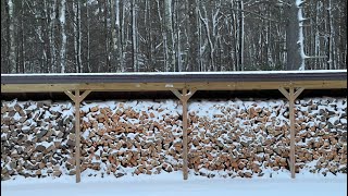 How to BUILD a FREE WOODSHED to store your FIREWOOD!!!