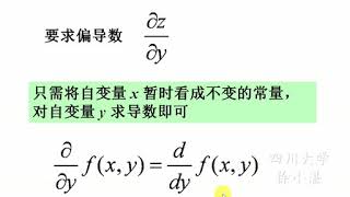 徐小湛《高等数学》第087讲：偏导数 标清