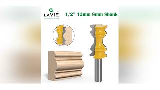 LAVIE 1pc 8mm Shank 12mm 1/2 Elaborate Chair Rail Molding Router Bit Line Knife Tenon Cutter Or Wo