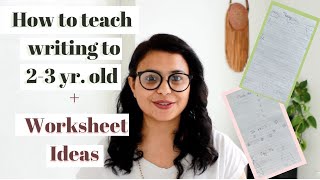 How To Teach 2 - 3 Year Old Kids WRITING | Daily PRACTICE WORKSHEET for Toddler, Preschool, Nursery