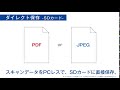 【ブラザー公式】ドキュメントスキャナー mds 940dw製品説明 ダイレクト保存 sdカード篇