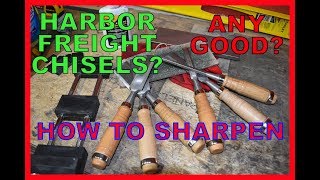 Are Harbor Freight Chisels Any Good?   How I Sharpen My Chisels with Diamond Stones