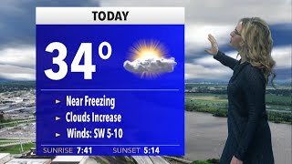 KQ2 Forecast: Back up to near freezing temperatures