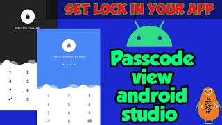 How To Implement Passcode View in android studio ||passcode view android studio ||passcodeview