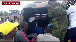 A Police officer trying to arrest Emurua Dikirr MP Johana Ngeno arrested in Narok