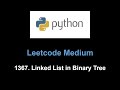 Leetcode 1367. Linked List in Binary Tree (dfs)