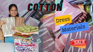 pure cotton ikkat print dress materials