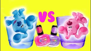 Blues Clues and Magenta Color Change Transformation with Nail Polish