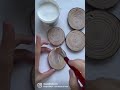 Experimenting with watercolor grounds and wooden christmas ornaments!