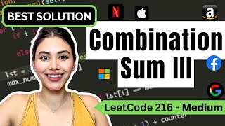 Combination Sum III - LeetCode 216 - Python #backtracking #leetcode #combinations