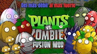 LA DUREZA de las NUECES en PVZ FUSION MOD | Del más débil al más fuerte