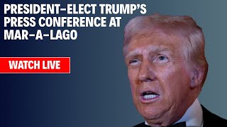 President-Elect Trump Holds Press Conference At Mar-A-Lago | Florida | USA