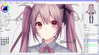 女の子描いてみた【イラストメイキング】