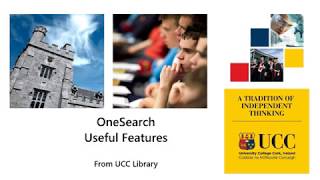 OneSearch Useful Features