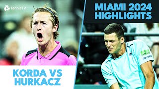 Hubert Hurkacz vs Sebastian Korda Highlights | Miami 2024