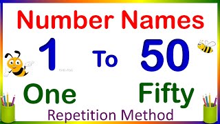 1 to 50 Numbers Names | NUMBER SPELLING   1 - 50 | Numbers Name for kids | Numbers in Words #numbers