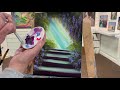 how to paint a wisteria u0026 hydrangea garden relaxing acrylic painting tutorial