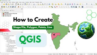 How to Create Shapefile, Polygon, Points & Lines in QGIS | Step-by-Step Guide