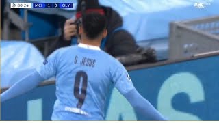 Gabriel Jesus goal vs Olympiacos | Man City vs Olympiacos | 2-0 |