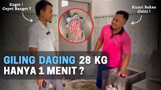 RAHASIA USAHA BAKSO SUKSES : Daging Langsung Cepat Keluar, Mesin Giling Bakso Dinamo Listrik🔥